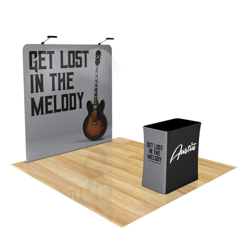 Trade Show Display with Tension Fabric Backdrop