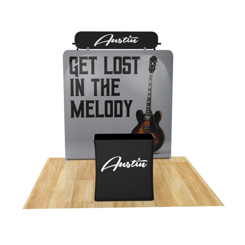 Trade Show Display with Tension Fabric Backdrop
