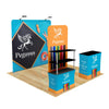 Image of Trade Show Display with Back Wall Shelving