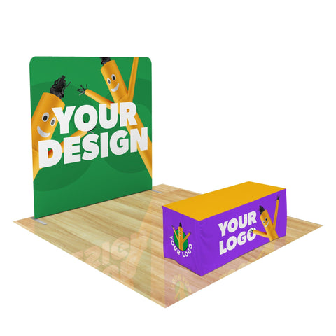 Custom 10ft Trade Show Display with Table Cover