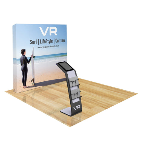 Straight Pop Up Trade Show Display with Media Stand