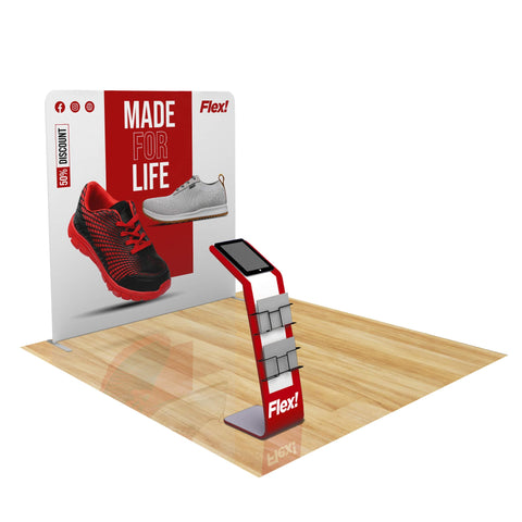 Trade Show Booth with Media Stand