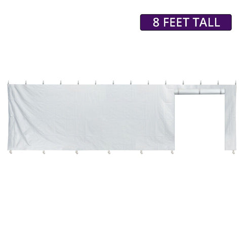 8' x 30' Blockout Sidewall with Zipper Door