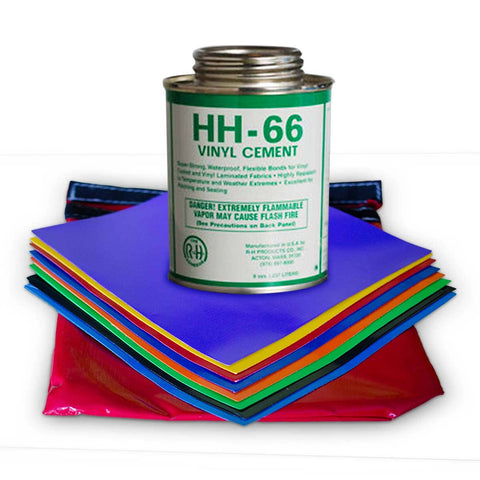 9 Assorted Vinyl Patch With 4 Oz HH-66 Adhesive