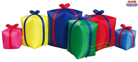 8 1/2' Air Blown Inflatable Row of Six Christmas Presents