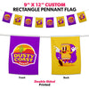 Image of Custom Double-Sided Print String Pennant Flags