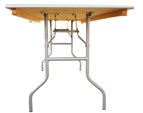 96" Rectangle Wood Folding Banquet Table
