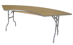 7.25 Foot Serpentine Wood Folding Table