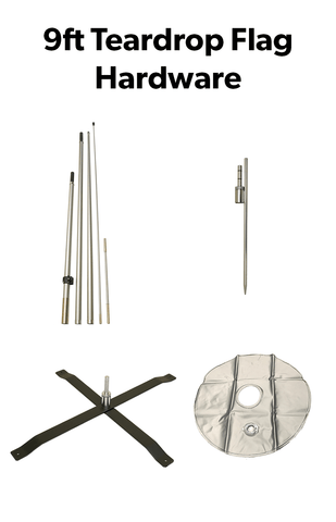 9ft Teardrop Flag Hardware