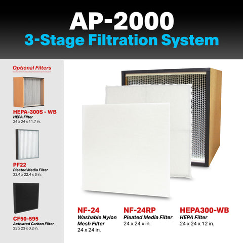 XPOWER AP-2000 Portable HEPA Air Filtration System