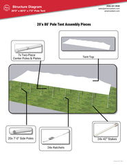 20x80 White Pole Party Tent for Sale