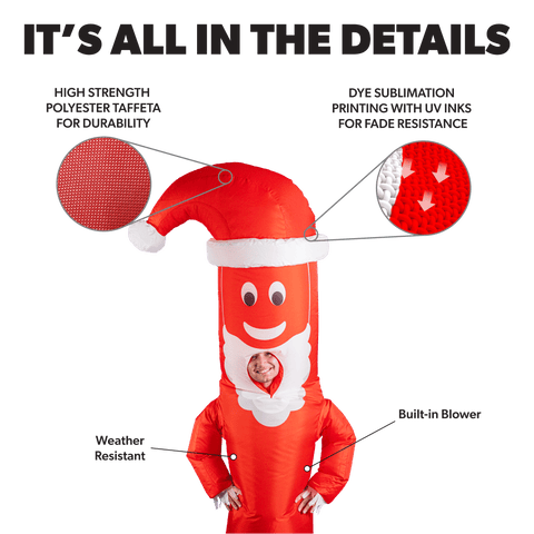 Air Dancers® Inflatable Tube Man "Santa Disguise" Costume