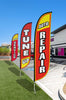 Image of Auto Repair Feather Flag - 3 Pack w/ Ground Spike Pole Set