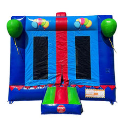 15'H Blue Gift Box Bouncer by MoonWalk USA