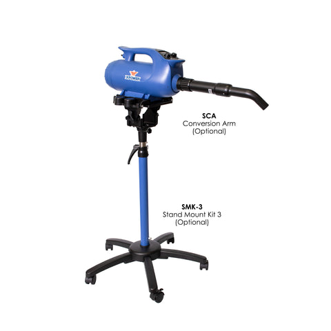 XPOWER B-8 Professional Pet Grooming Carbon Dust Free Force Dryer w/DC Brushless Motor, Variable Speed and Heat controls For Cleaner Lungs and Coats