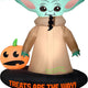 5.5' Gemmy Airblown Inflatable The Mandalorian Grogu w/ Jack O' Lantern