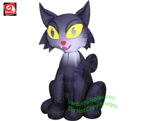 3 1/2' Gemmy Airblown Inflatable Sitting Scary Black Cat