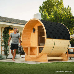 Barrel Sauna Roof Shingle Replacement Kit – Fits 81 x 73 x 79 in. Saunas – Black