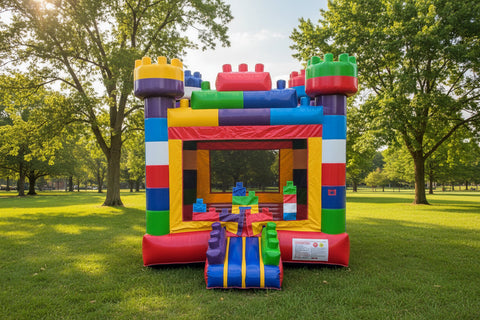 Block Builder Bounce House 15x15| Commercial Inflatable Bounce House - MN1185