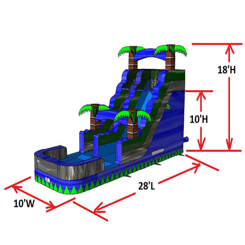 18'H Blue Slide Wet n Dry