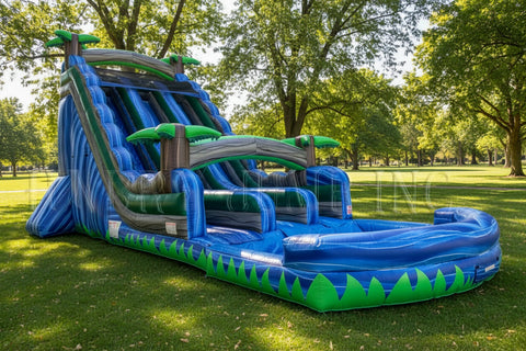 Blue Bay 22 Foot Inflatable Water Slide | Commercial Inflatable Water Slide - WS4151