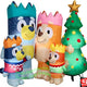 6' Gemmy Airblown Inflatable Christmas Bluey & Family In Christmas Sweaters Scene