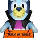 6.5' Gemmy Airblown Inflatable Halloween Bluey as Vampire w/ Sign