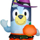 4' Gemmy Airblown Inflatable Halloween Bluey as Witch w/ Pumpkin
