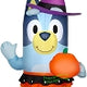 4' Gemmy Airblown Inflatable Halloween Bluey as Witch w/ Pumpkin