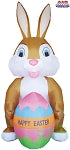 12' Air Blown Inflatable Brown Easter Bunny w/ Easter Egg