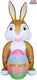 4' Air Blown Inflatable Pink Bunny Holding Easter Egg by Gemmy Inflatable