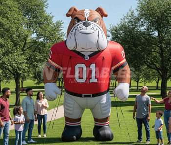 Inflatable Bulldog Sports Mascot by Cutting Edge
