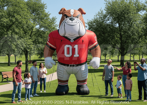 Inflatable Bulldog Sports Mascot by Cutting Edge