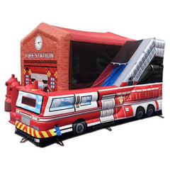14' H Fire Station Combo Wet N Dry by MoonWalk USA