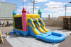 Image of 2-Lane Rainbow Castle Combo w/ Pool