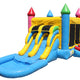 13' H 2-Lane Rainbow Castle Combo W/ Pool by MoonWalk USA