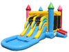 Image of 2-Lane Rainbow Castle Combo w/ Pool
