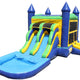 13' H 2-Lane Green N Blue Combo W/ Pool by MoonWalk USA