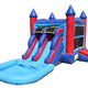13' H 2-Lane Red N Blue Combo W/ Pool by MoonWalk USA