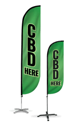 CBD Here Feather Flag