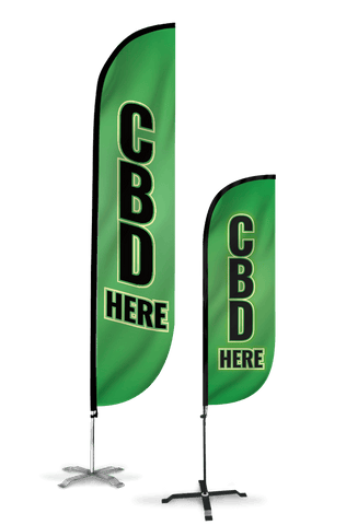 CBD Here Feather Flag