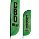 CBD Here Feather Flag