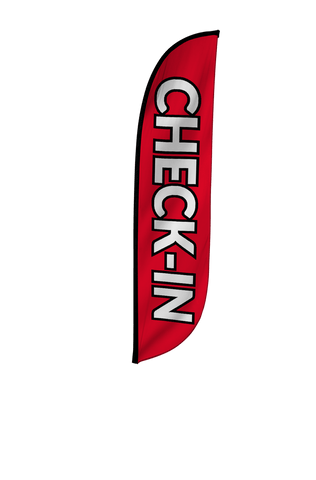 Check-In Feather Flag