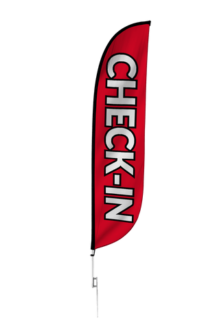 Check-In Feather Flag