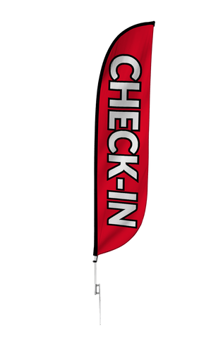 Check-In Feather Flag