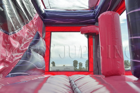 5x Jump & Splash Diamond Castle Commercial Inflatable Bounce House Combo - CO2329