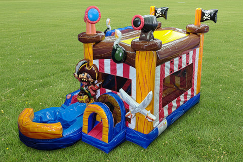 5 X Pirate Combo (Pool & Stopper) Commercial Inflatable Bounce House Combo - CO2331-P