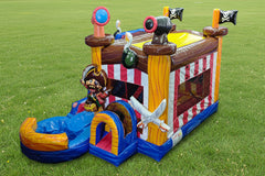 5 X Pirate Combo (Pool & Stopper) Commercial Inflatable Bounce House Combo - CO2331-P
