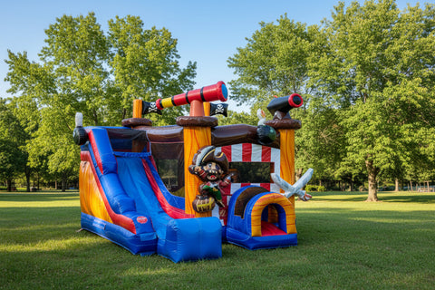 5 X Pirate Combo (Pool & Stopper) Commercial Inflatable Bounce House Combo - CO2331-P