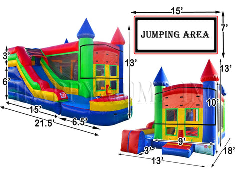 5X Jump Splash Castle Plus Pool and Stopper